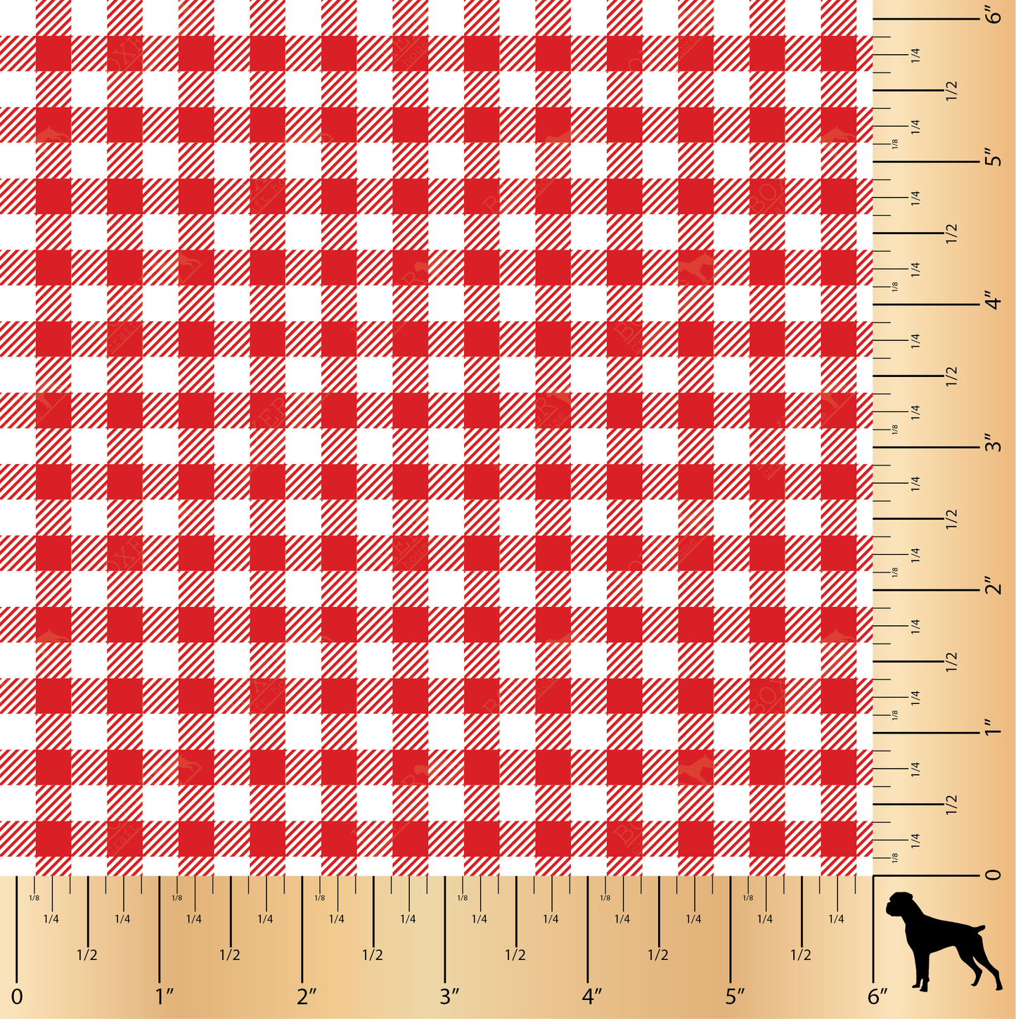 Gingham 1/4" - Fiery Red
