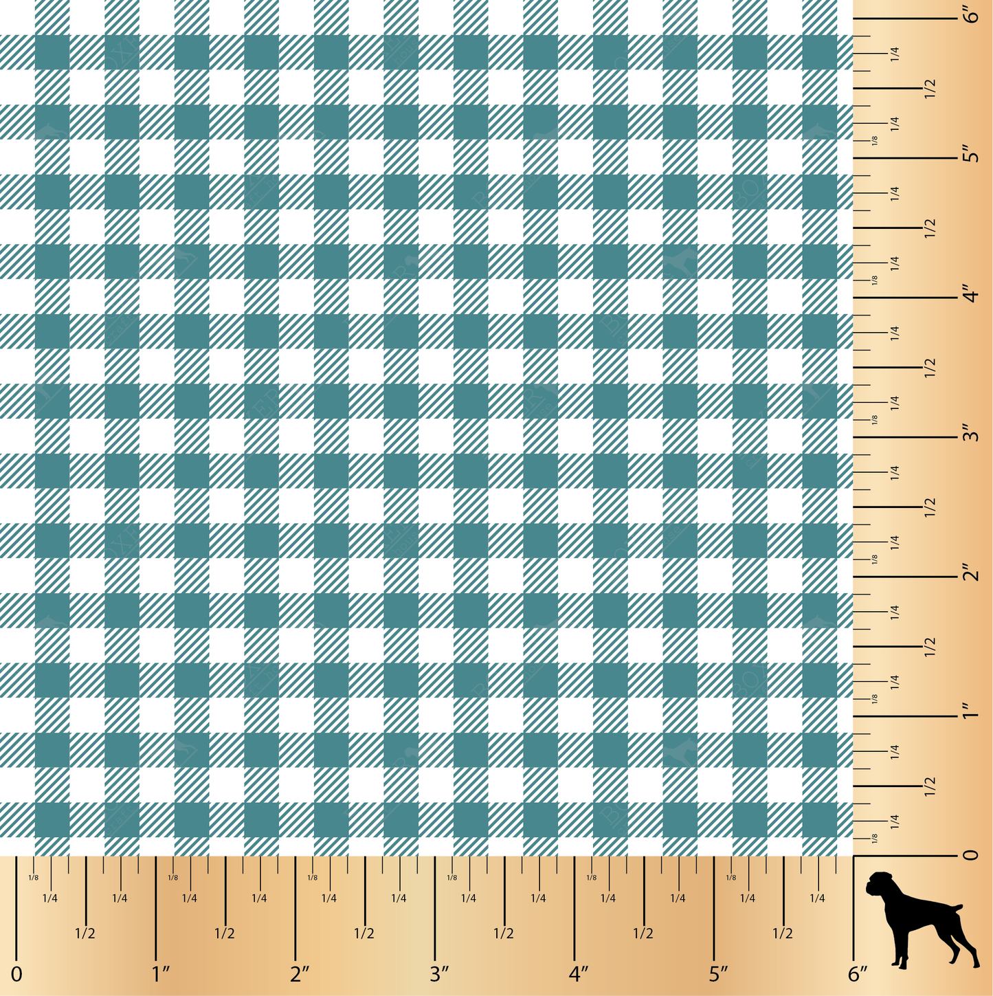Gingham 1/4" - Teal