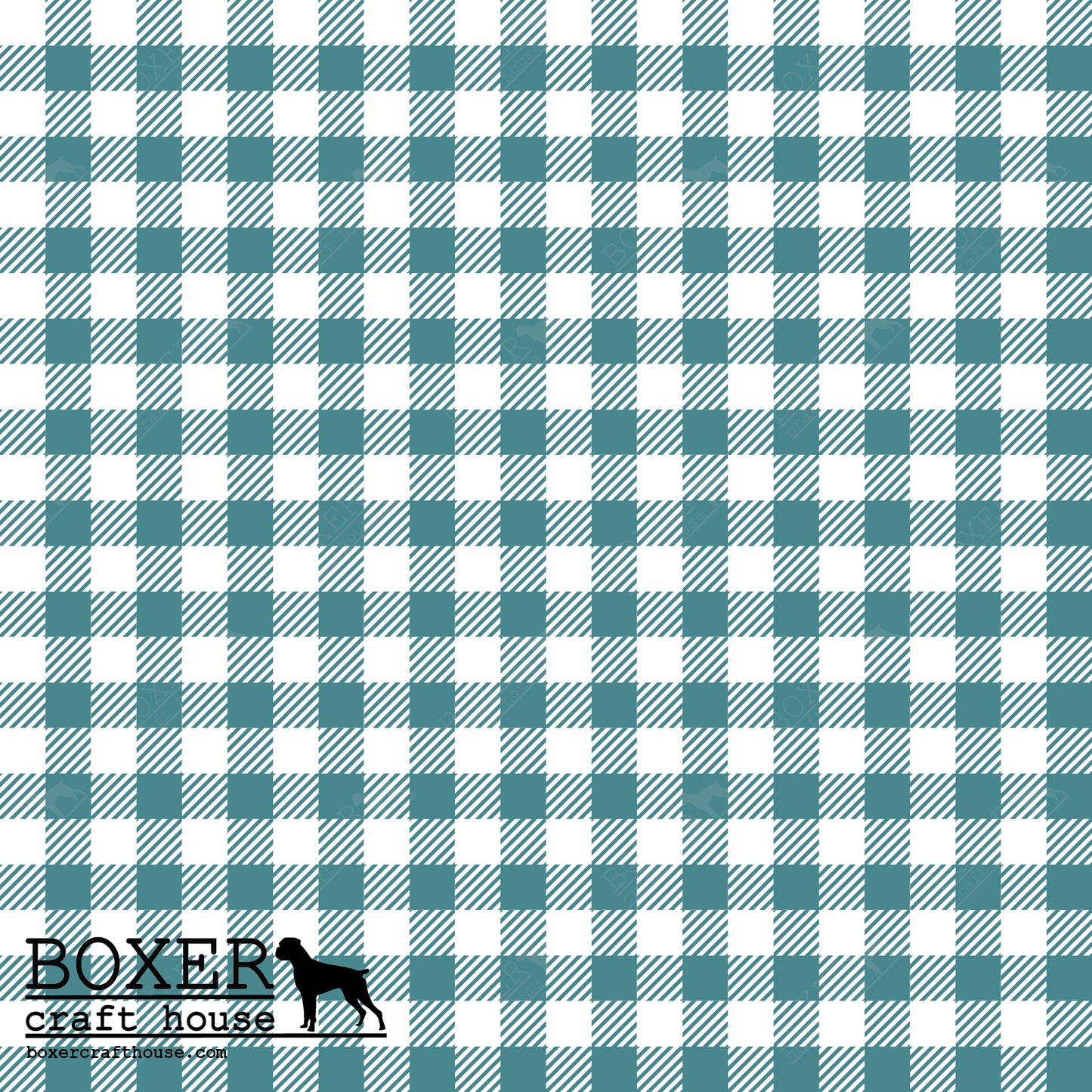Gingham 1/4" - Teal
