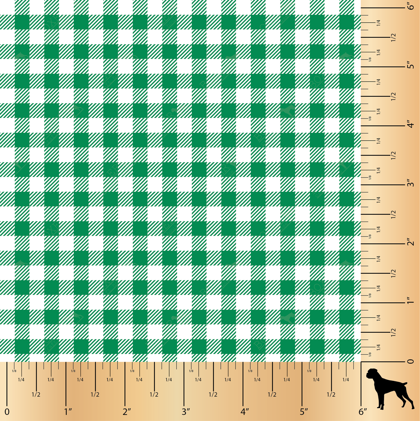 Gingham 1/4" - Green Bee