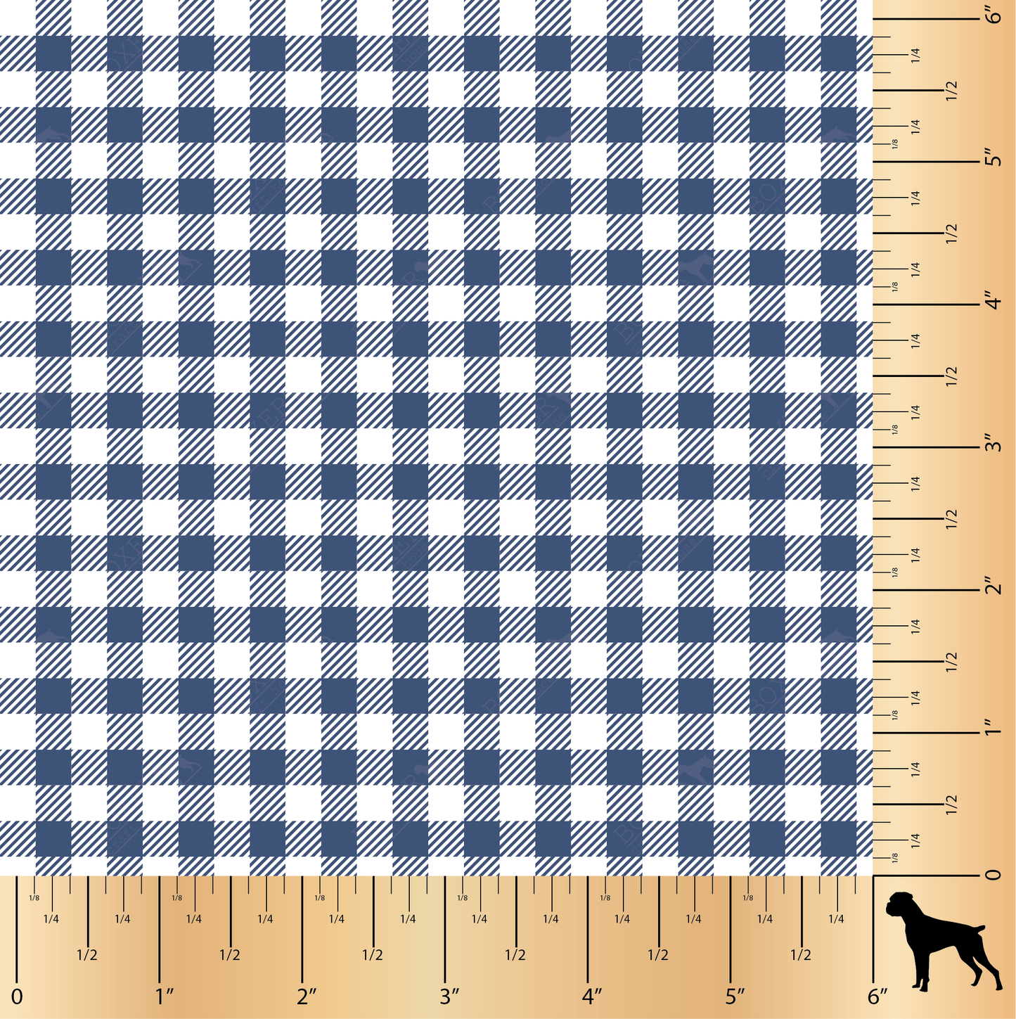 Gingham 1/4" - True Navy