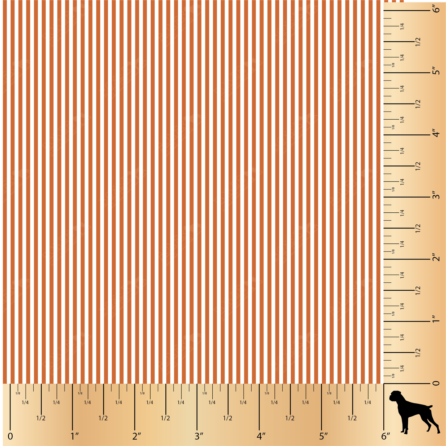 1/16" Stripe Faux Leather, PSV, HTV Burnt Orange