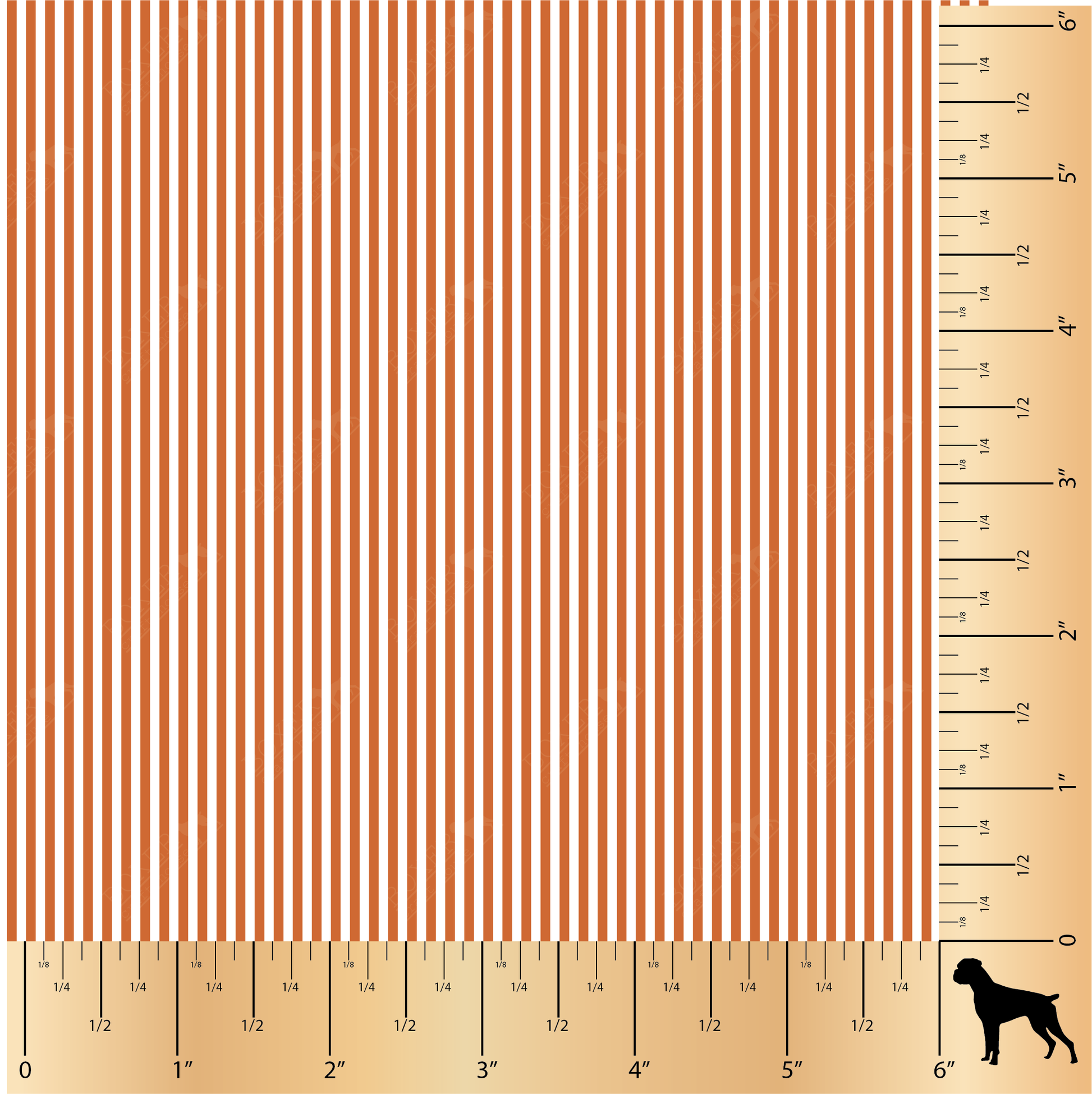 1/16" Stripe Faux Leather, PSV, HTV Burnt Orange