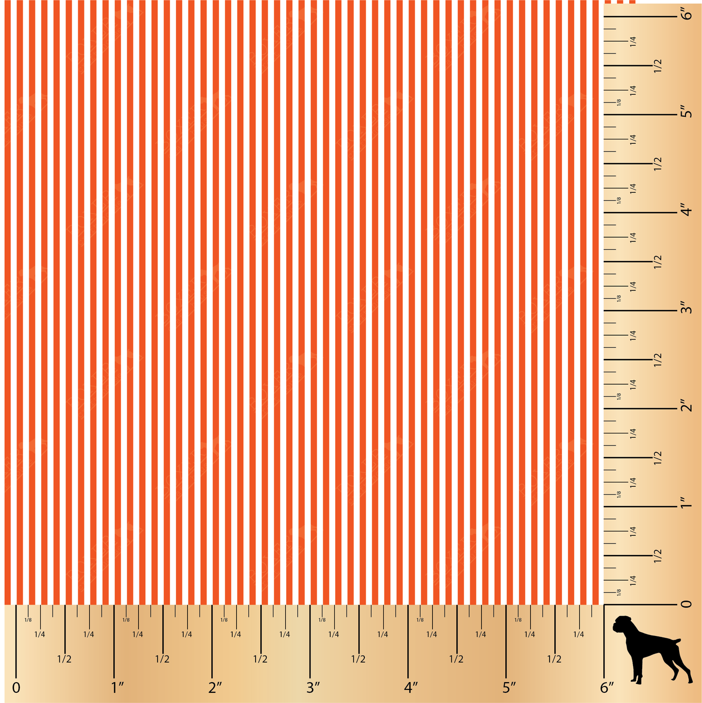 1/16" Stripe Faux Leather, PSV, HTV Orange