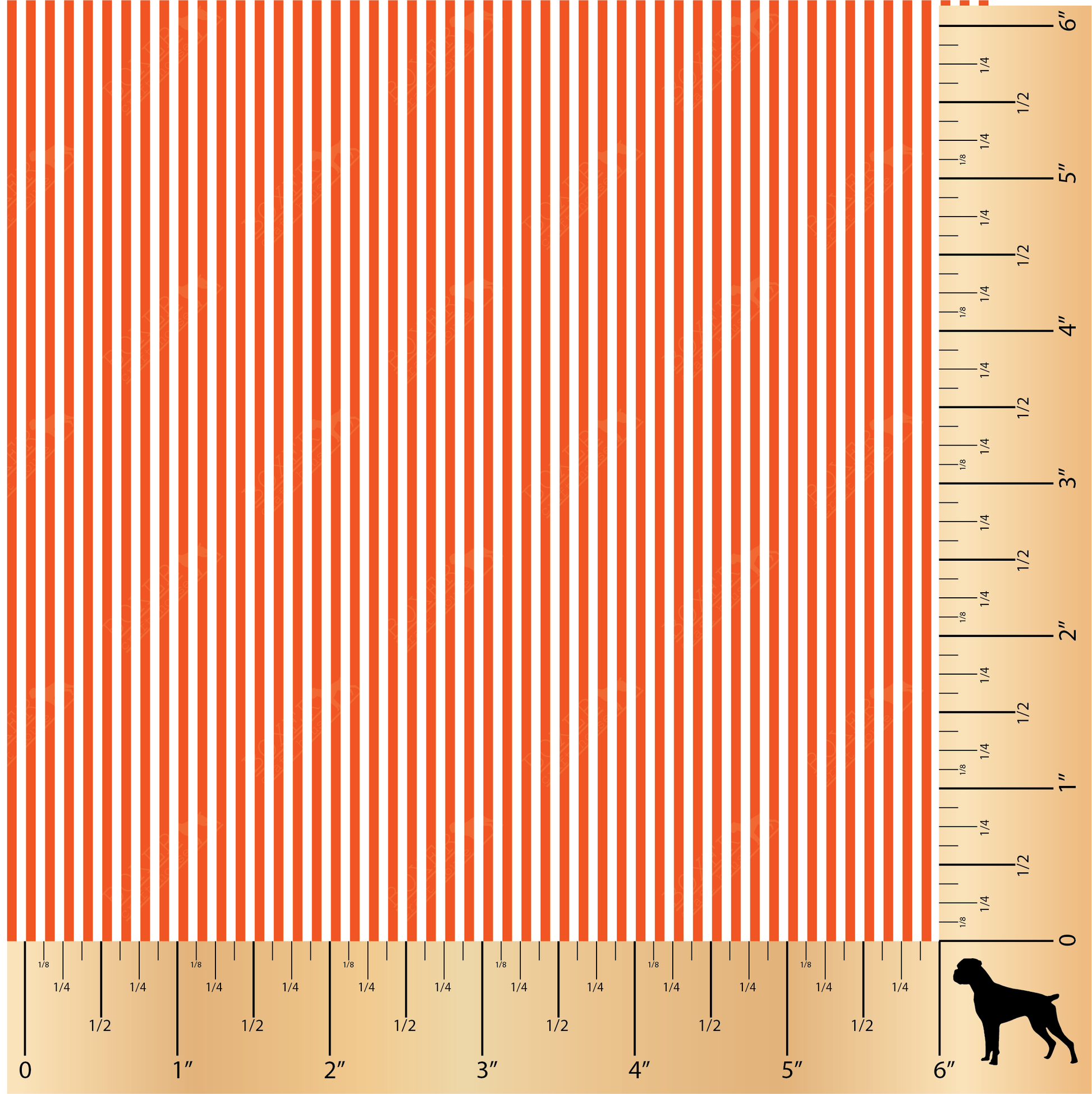 1/16" Stripe Faux Leather, PSV, HTV Orange