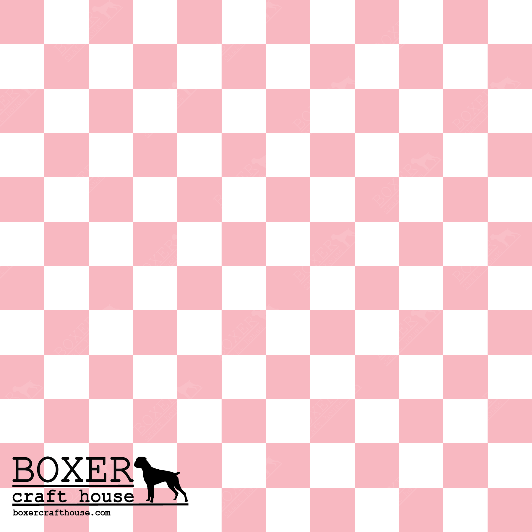 Checkerboard 1 2 Tickled Pink Boxer Craft House