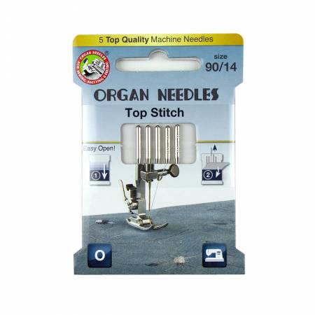 Organ Needles Top Stitch Size 90/14 - 5 Needles Per Pack