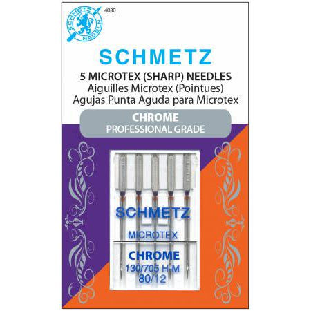 Microtex (Sharp) Chrome Needles, Size 80/12