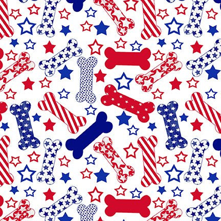 Multi Patriotic Tossed Bones