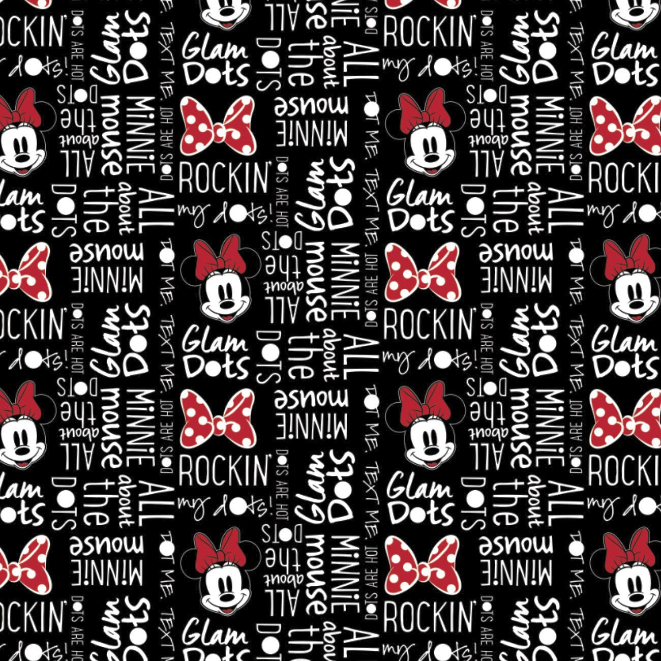 Minnie Mouse - Dreaming in Dots Black
