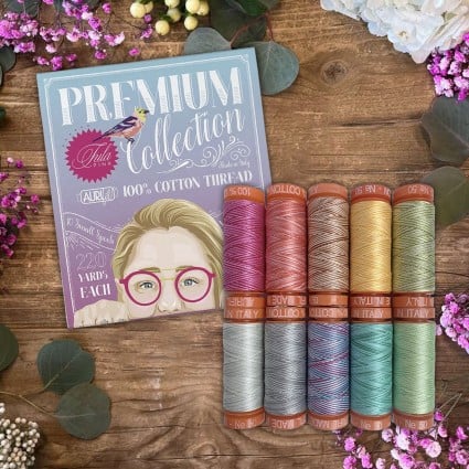 Tula Pink’s iconic Premium Collections have a fresh new look! Ten small spools of Aurifil’s versatile 50 wt thread in that perfect array of variegated hues that we know and love! With updated packaging featuring Tula’s original illustrations, we’re certain that these sets will continue to be fan favorites!