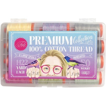 Tula Pink’s iconic Premium Collections have a fresh new look! Twelve large spools of Aurifil’s versatile 50 wt thread in that perfect array of variegated hues that we know and love! With updated packaging featuring Tula’s original illustrations, we’re certain that these sets will continue to be fan favorites.