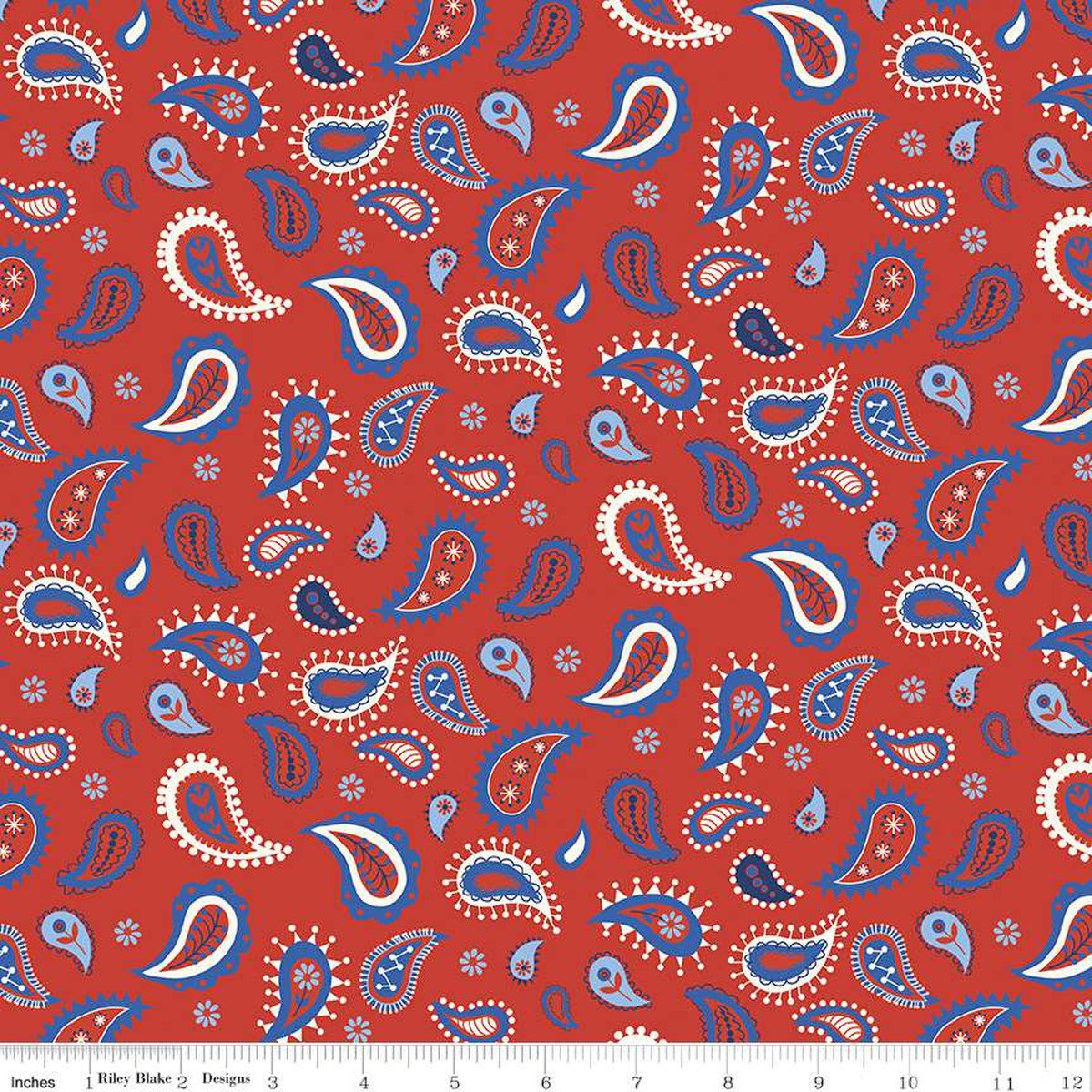 Red White & Bang! Paisley Red