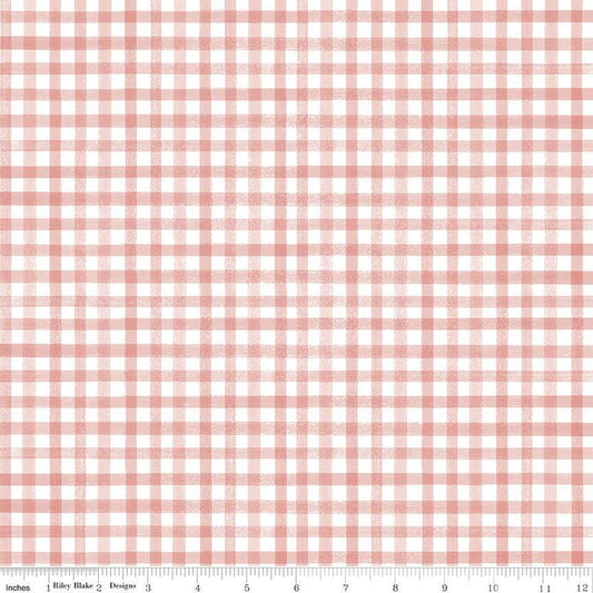 Flower Garden Plaid - Coral
