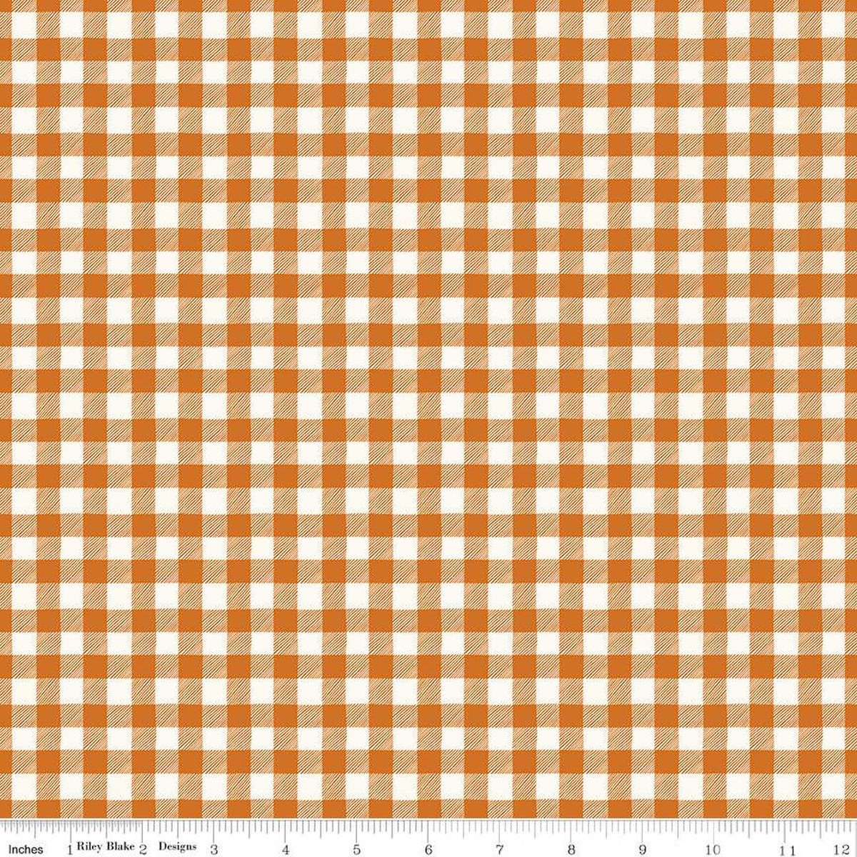 Bad To The Bone Gingham Orange