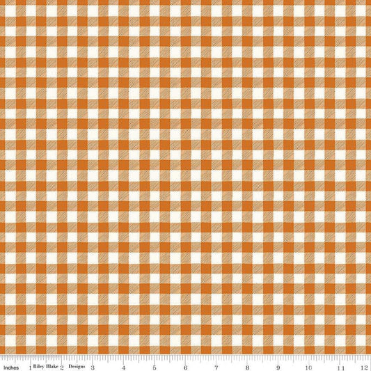 Bad To The Bone Gingham Orange