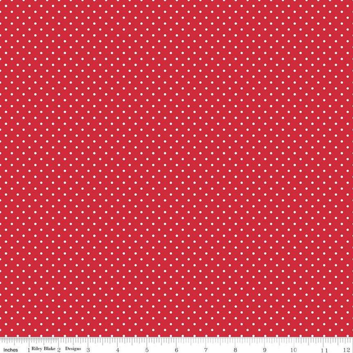Swiss Dot Red
