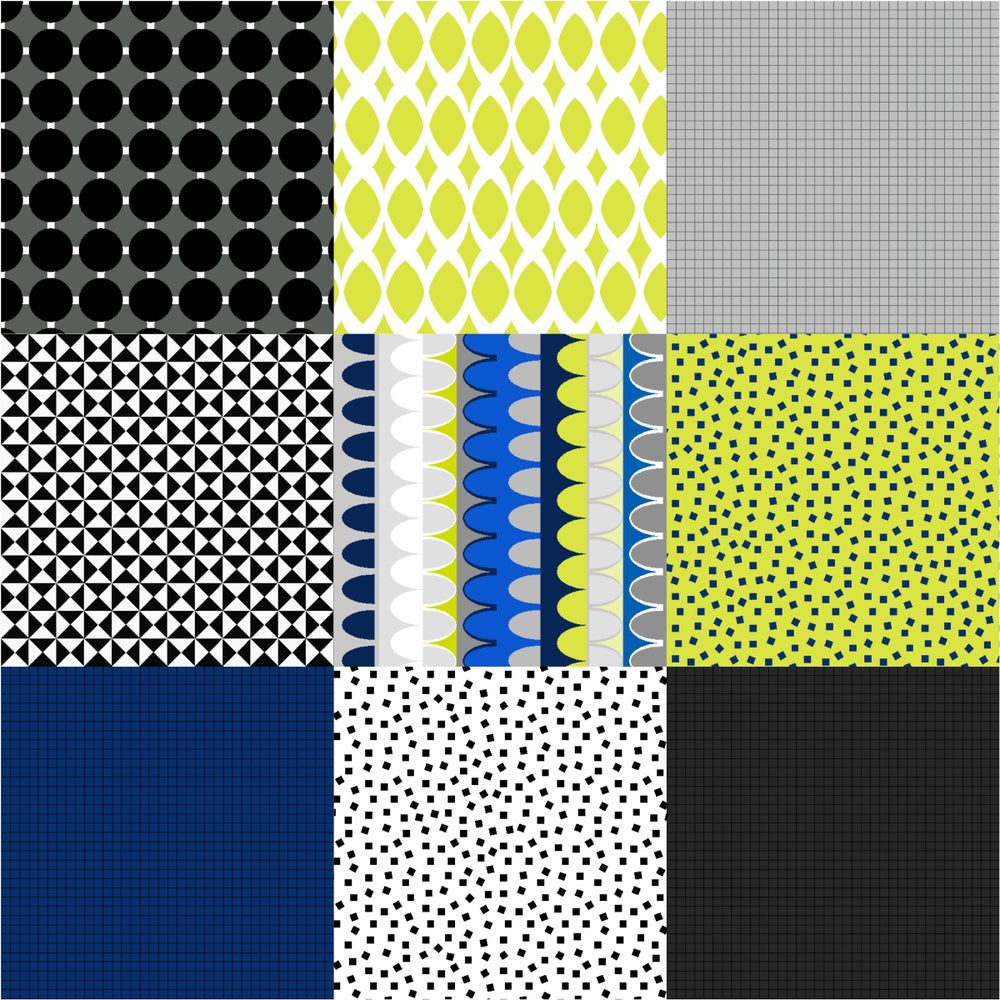 Gridwork Citron, 9pcs/bundle
