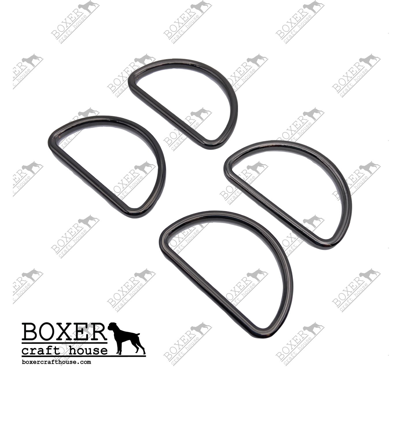 D-Ring 1.50 inch - Gun Metal 4pc