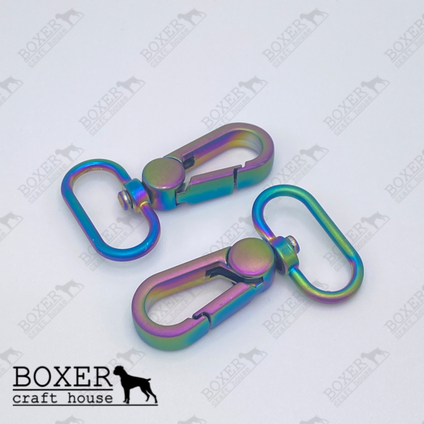 Swivel Hooks 1 inch Flat Profile - Matte Rainbow 2pc – Boxer Craft House