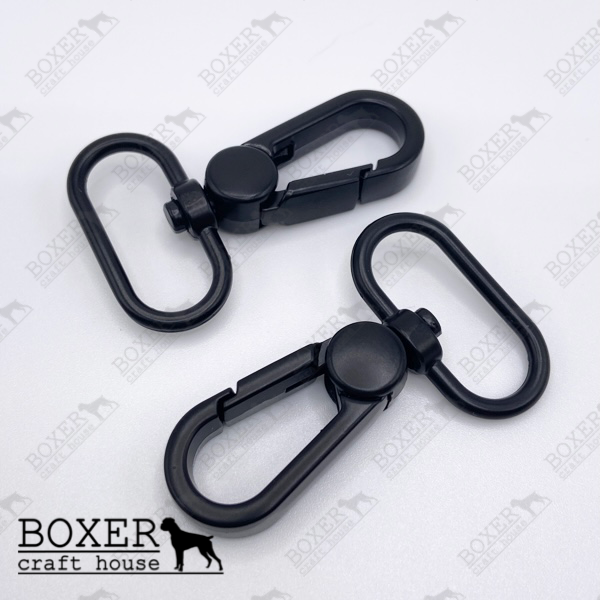 Swivel Hooks 1 inch Flat Profile - Matte Black 2pc – Boxer Craft House