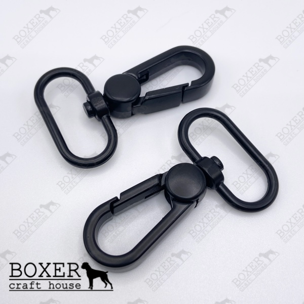 Swivel Hooks 1 inch Flat Profile - Matte Black 2pc