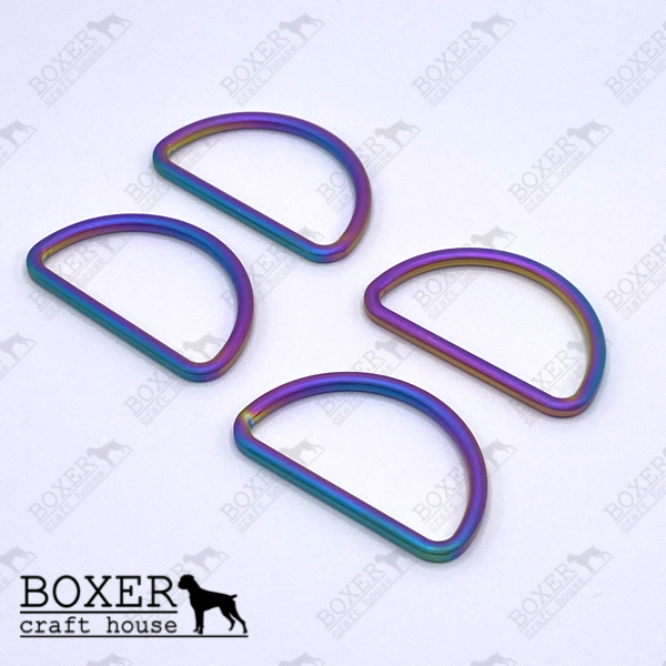 D-Ring 1.50 inch - Matte Rainbow 4pc