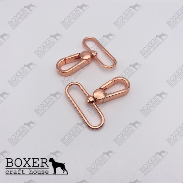 Swivel Hooks 1.50 inch Flat Profile - Rose Gold 2pc