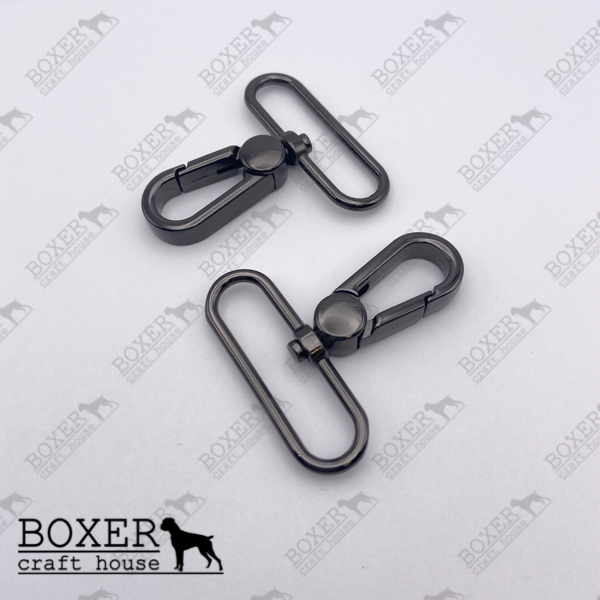 Swivel Hooks 1.50 inch Flat Profile - Gun Metal 2pc