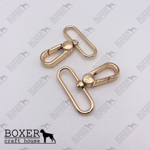 Swivel Hooks 1.50 inch Flat Profile - Gold 2pc