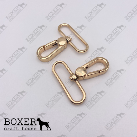 Swivel Hooks  1.50 inch Flat Profile - Gold 2pc