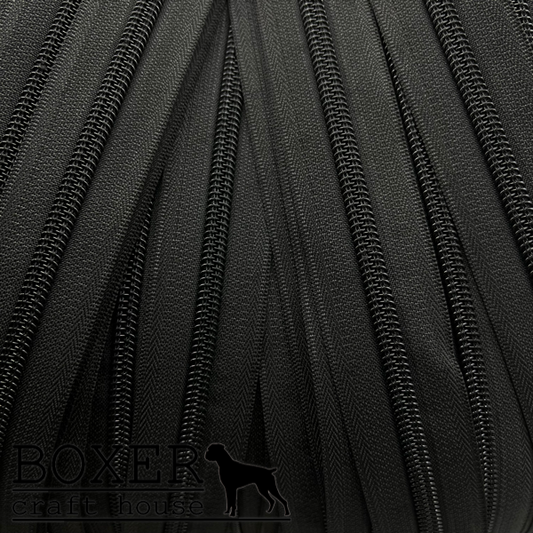 Nylon #5 Zipper - Matte Black Coil Black Tape
