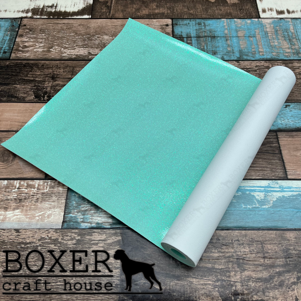 Blue Glitter Glow Faux Leather, Glitter Faux Leather, Glitter Vinyl for Sewing and Embroidery,