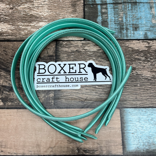 6 Count Mint Satin Headband