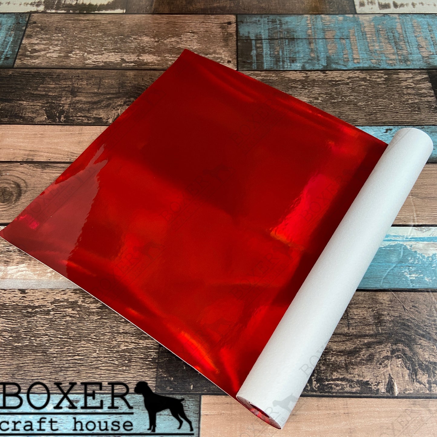 Holo, Holographic Faux Leather, Holographic Vinyl, Boxer Craft House Faux Leather, Embroidery Vinyl, Sewing Vinyl, Cherry Red, Sewing with Faux Leather, Boxer Craft House
