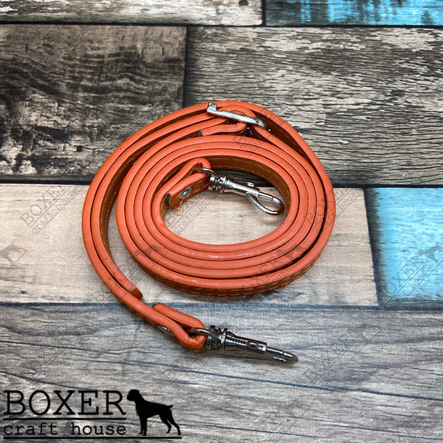 Orange Purse Bag Strap Silver Hardware