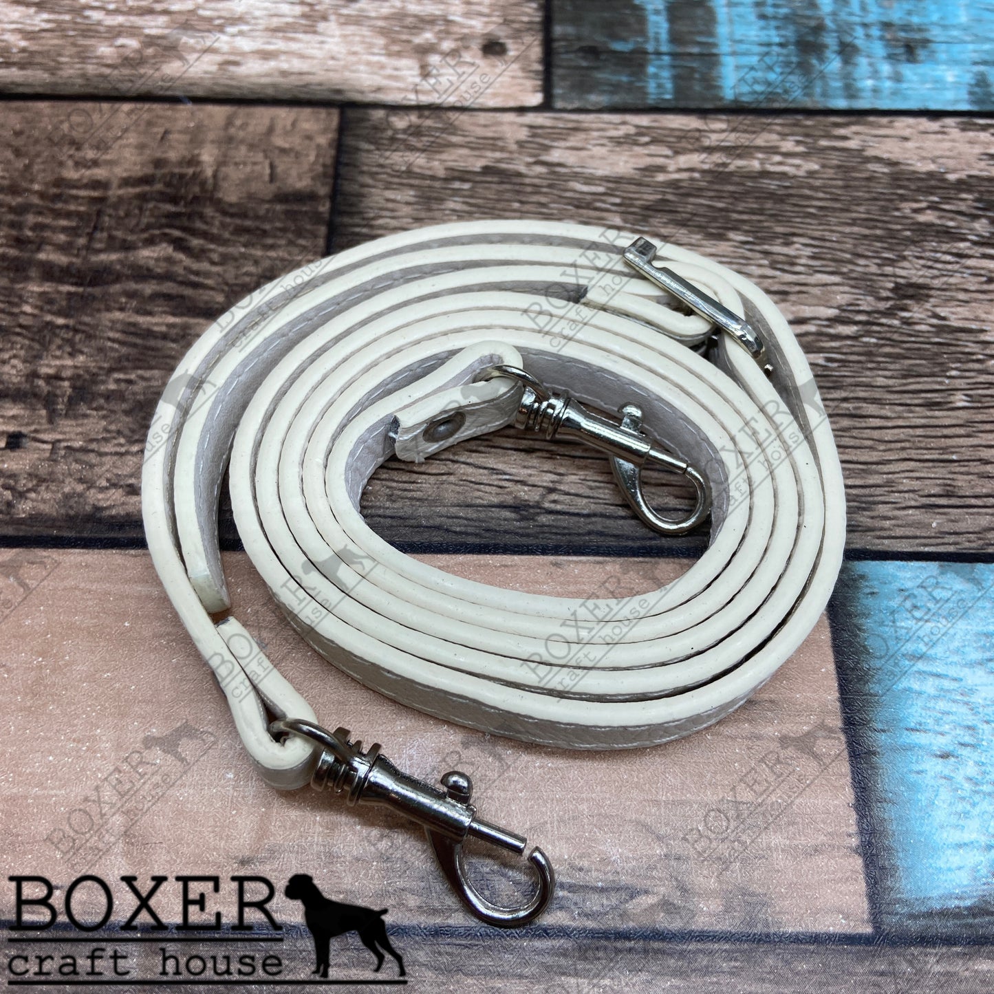 Cream Purse Bag Strap Silver Hardware