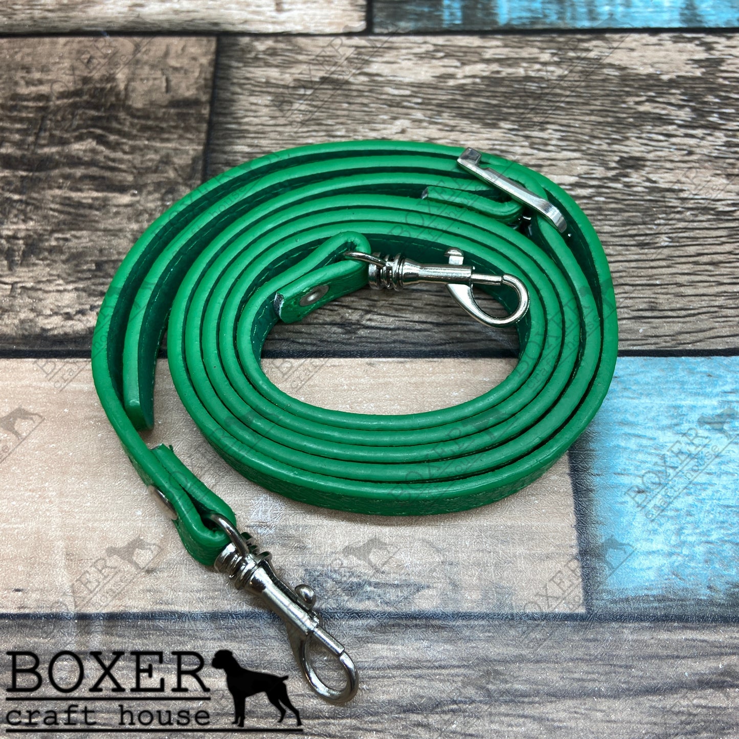 Green Purse Bag Strap Silver Hardware