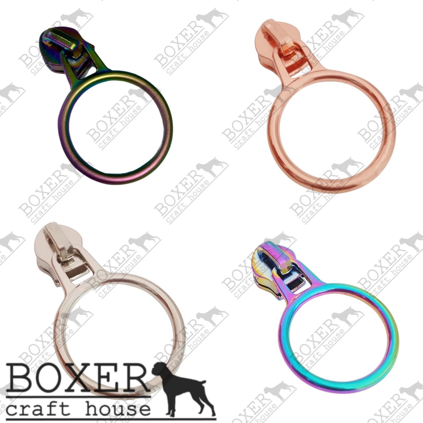 Circle #5 Zipper Pull