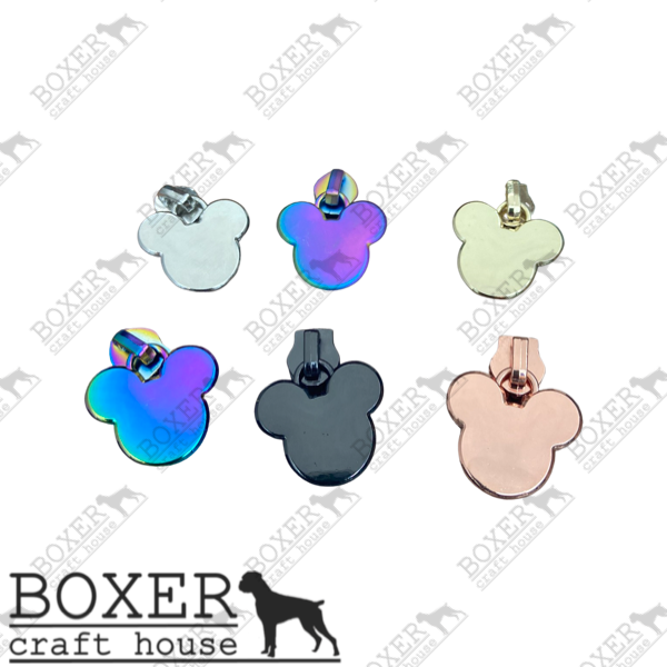 Mouse Head #5 Zipper Pull