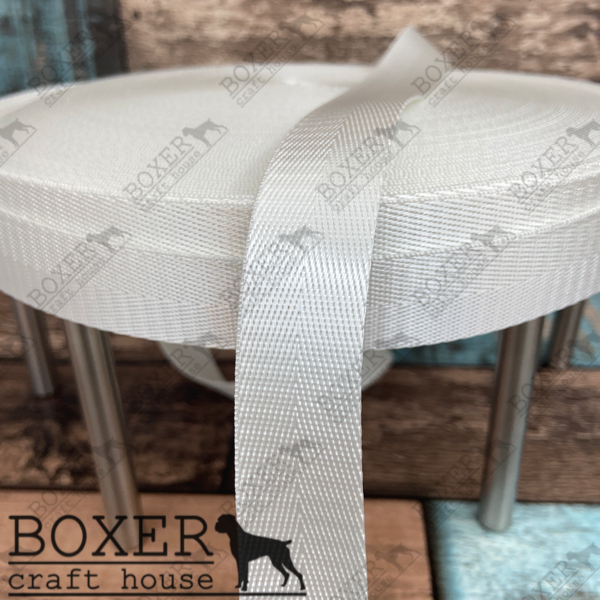 Nylon Webbing 1" Wide - White