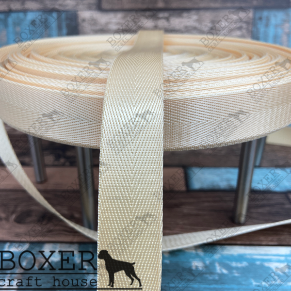 Nylon Webbing 1 Wide - Cream – Boxer Craft House