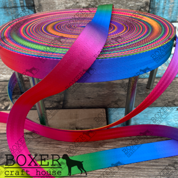 Seatbelt Webbing - Rainbow
