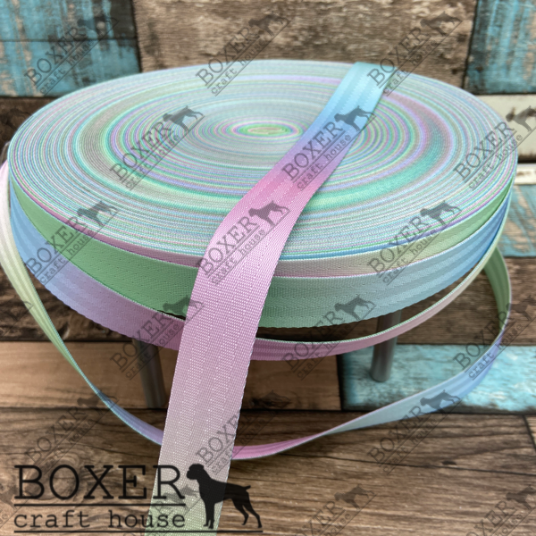 Seatbelt Webbing - Pastel Rainbow