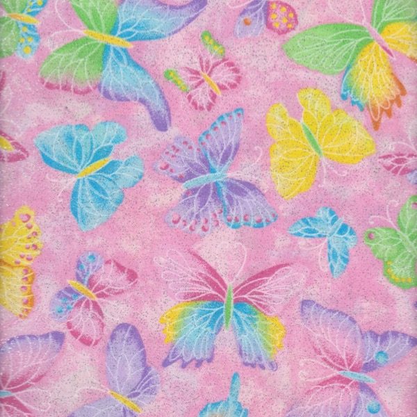Pink Butterflies - Glitter