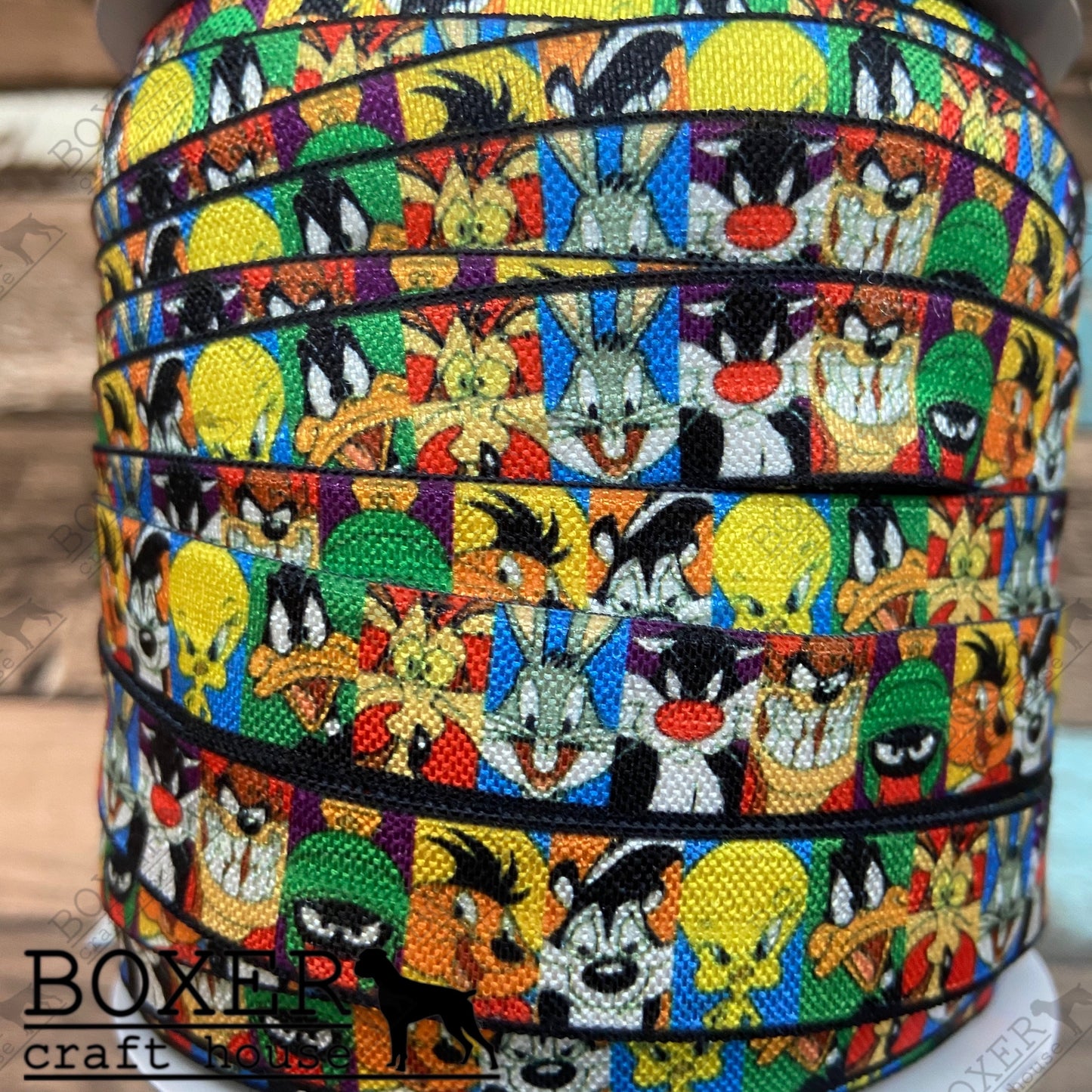 Looney Tunes 5/8 Fold Over Elastic 1 Yard