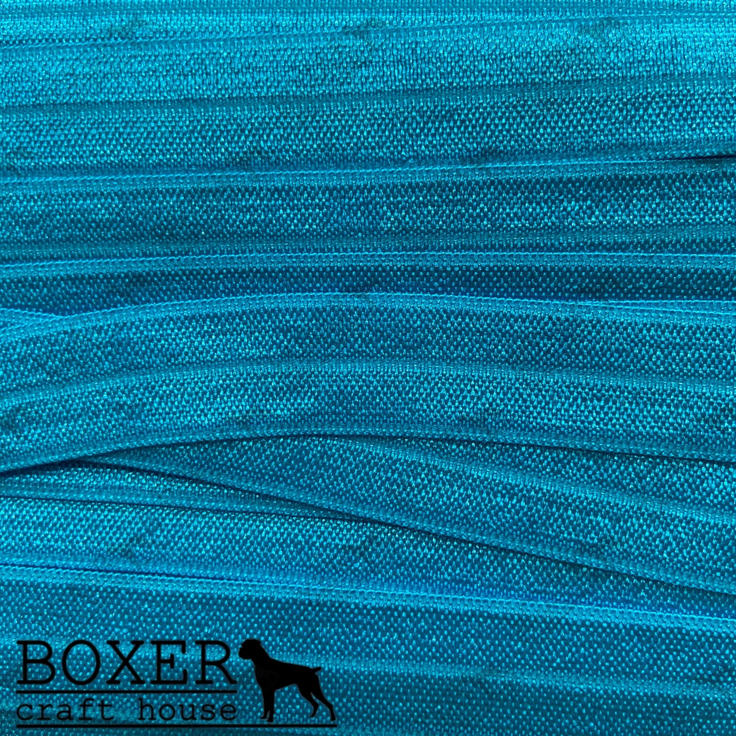 Bright Blue FOE 5/8 Fold Over Elastic 1 Yard