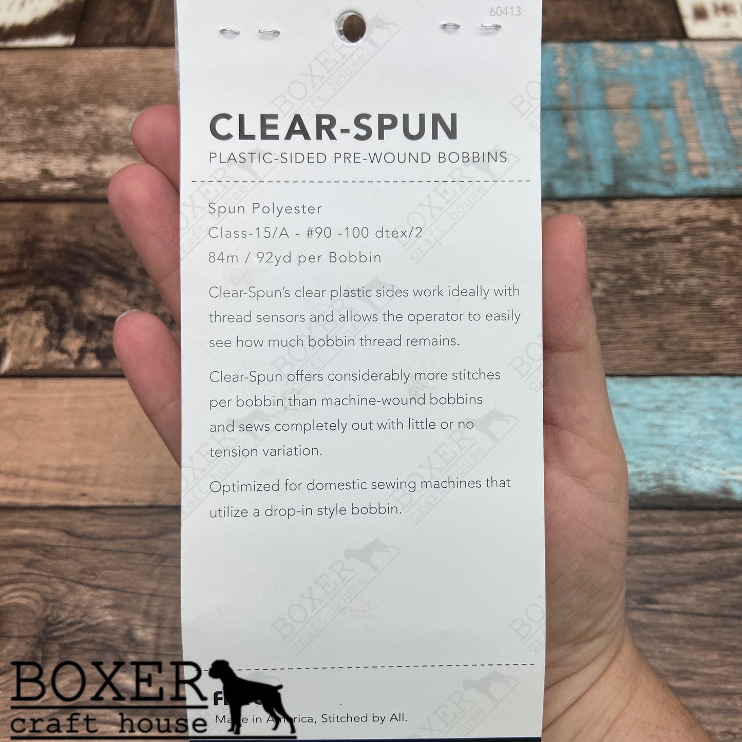 Clear-Spun - Class 15/A - White Bobbin 12 Pack