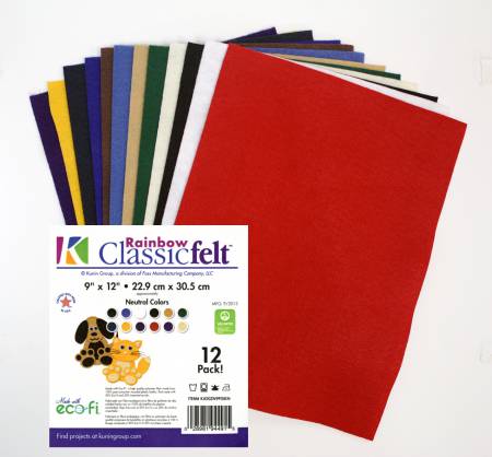 Classic Felt 9in x 12in Basics 12pc
