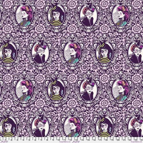 Mini Coven - Nerium Nightshade (Déjà Vu), Quilting Fabric, Cotton Fabric, Tula Pink, Nightshade,